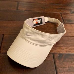 Nike White Cotton Visor with adjustable strap EUC!